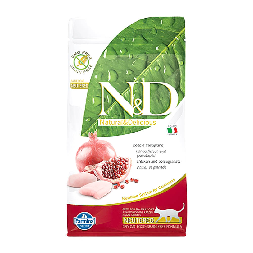 N&D Tahılsız Tavuk Etli ve Narlı Kısırlaştırılmış Kedi Maması (1,5 kg)