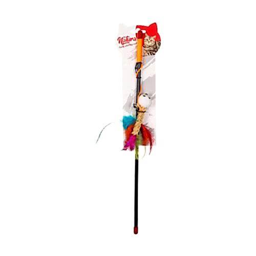 Natura Tüylü Kuş Olta Kedi Oyuncağı (45 cm)