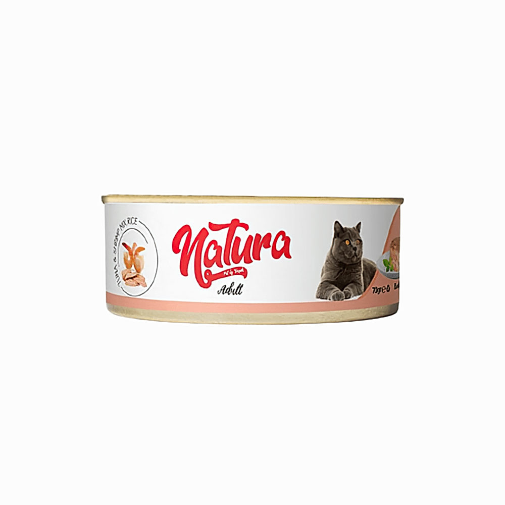 Natura Ton Balıklı ve Karidesli Yetişkin Kedi Konserve Maması (70 g)