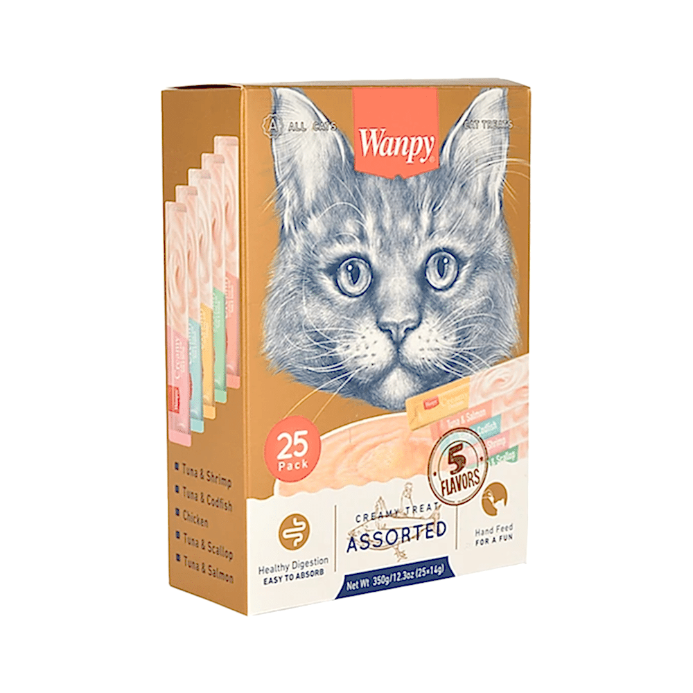 Wanpy Karışık Ra-Mix Sıvı Kedi Ödülü (25 x 14 g)