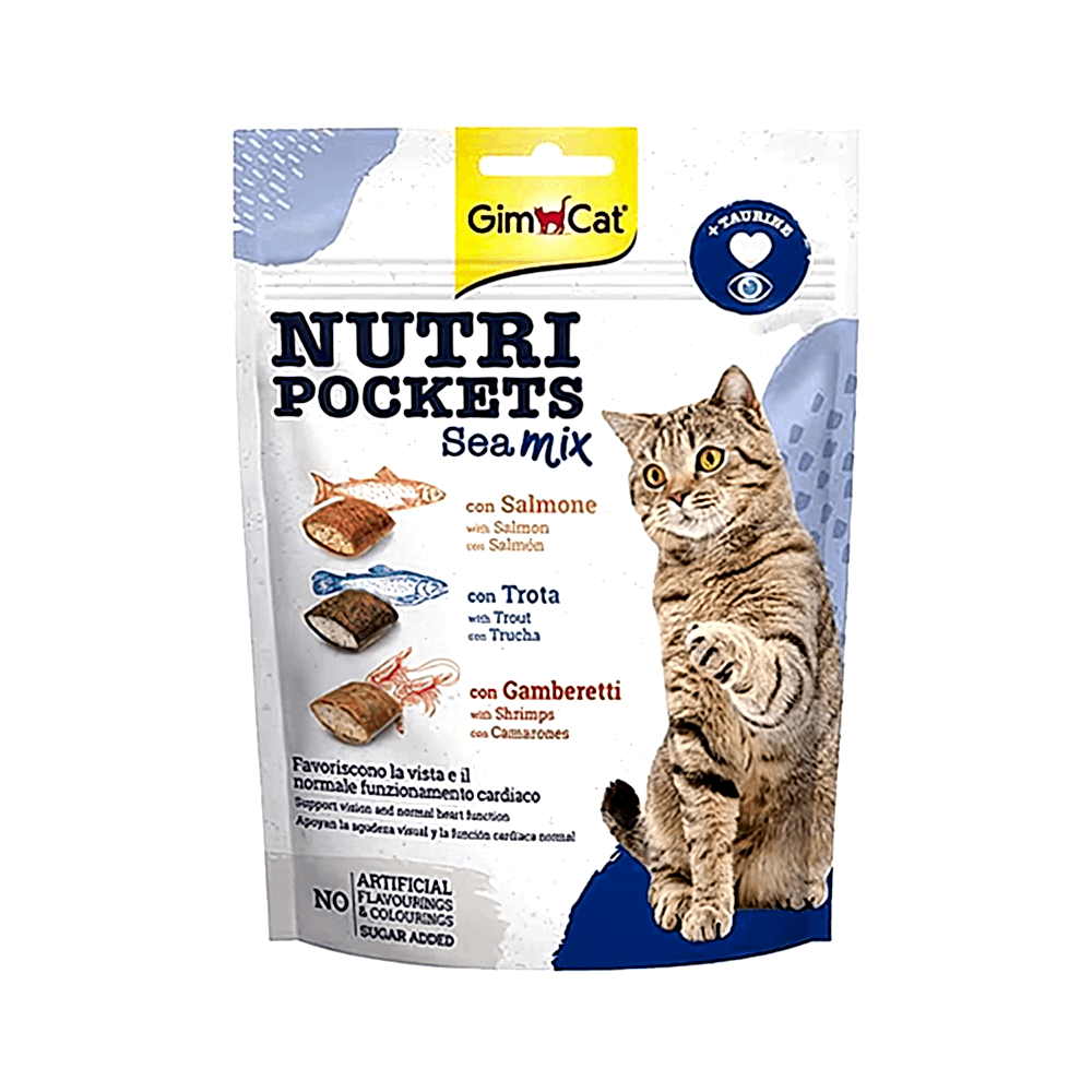 GimCat Nutri Pockets Sea Mix Taurinli Kedi Ödül Maması (150 g)