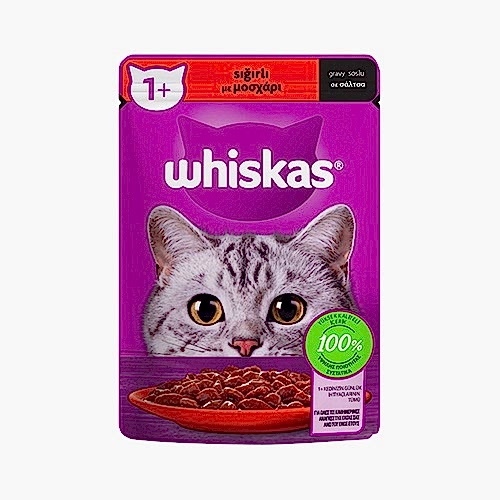 Whiskas Sığır Etli Yetişkin Kedi Konserve Maması (85 g)