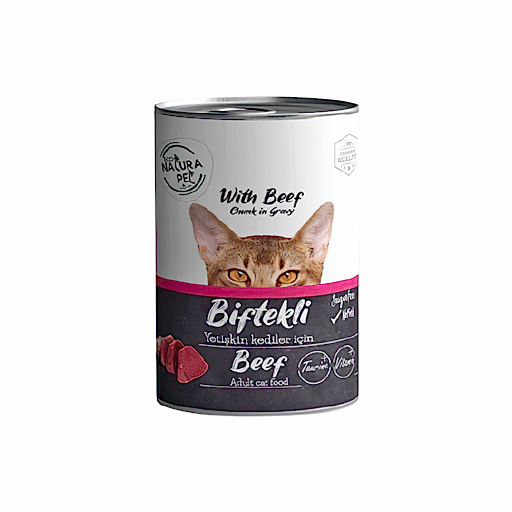 Eco Natura Pet Biftek Etli Yetişkin Kedi Konserve Maması (400 g)