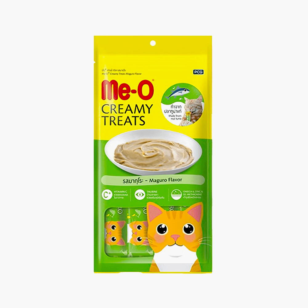 Me-O Creamy Mavi Yüzgeçli Orkinoslu Kedi Ödülü (4 x 15 g)