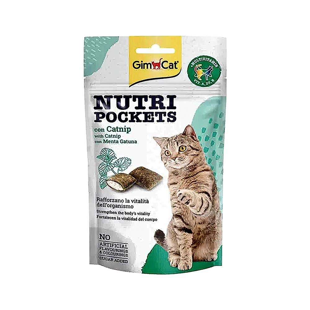 GimCat Nutri Pockets Kedi Otlu Kedi Ödülü (60 g)