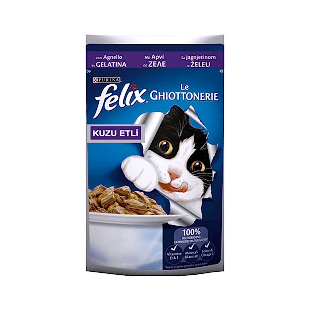 Purina Felix Kuzu Etli Yetişkin Kedi Pouch Yaş Mama (100 g)