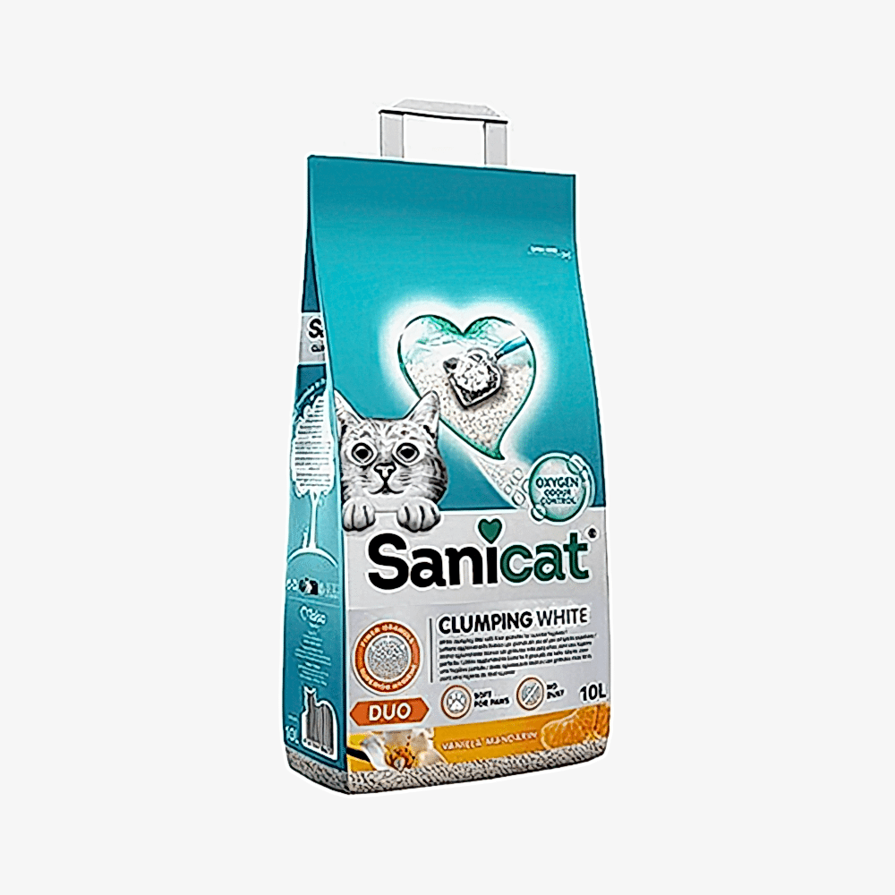 Sanicat Duo Topaklanan Vanilya ve Mandalina Kokulu Kedi Kumu (10 L)