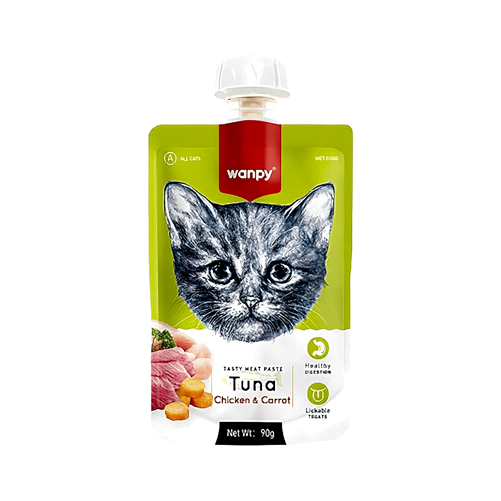 Wanpy Taze Ton Balıklı ve Tavuk Etli Kedi Et Ezmesi (90 g)