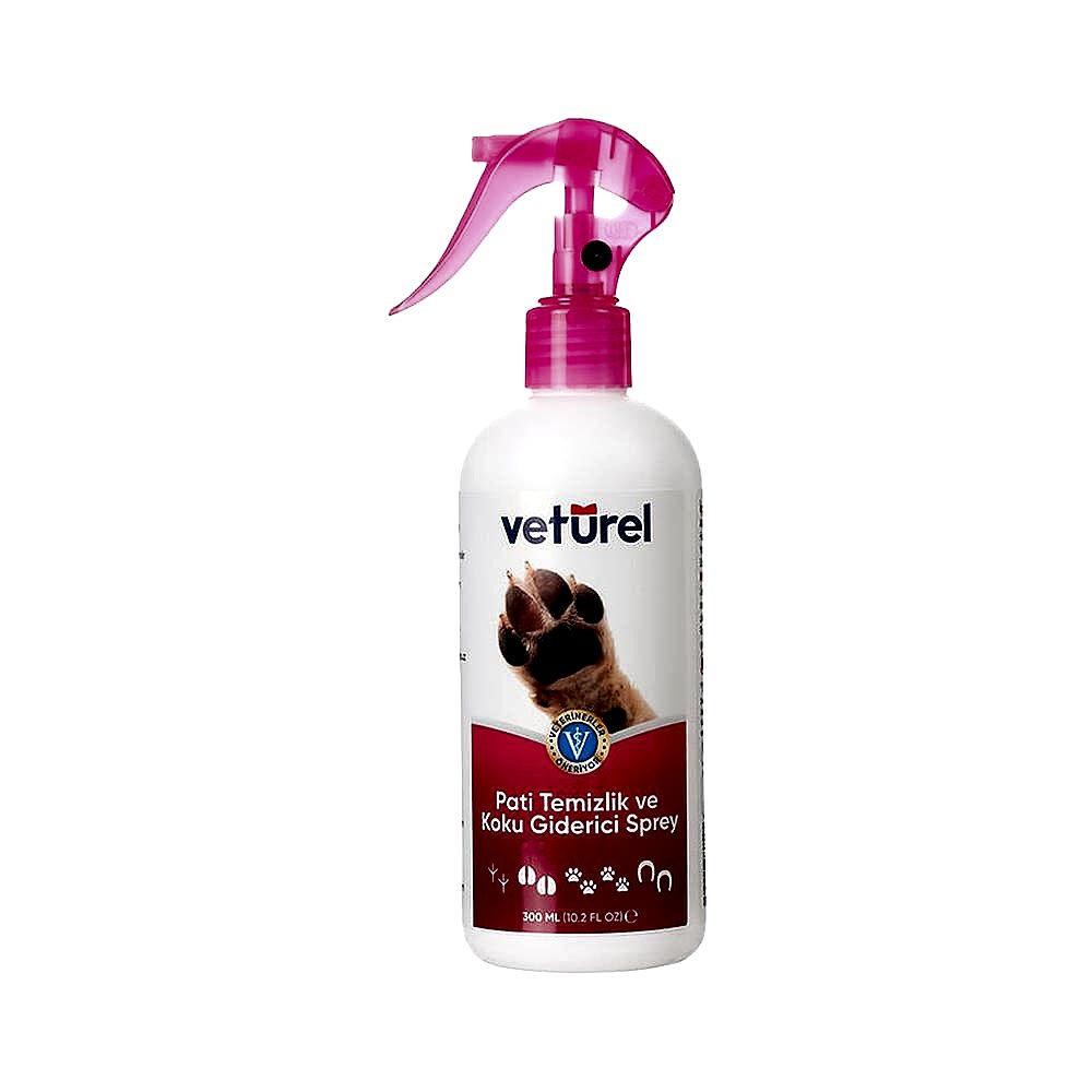 Veturel Kedi Köpek Tüy ve Pati Temizleme Bakım Spreyi (300 ml)
