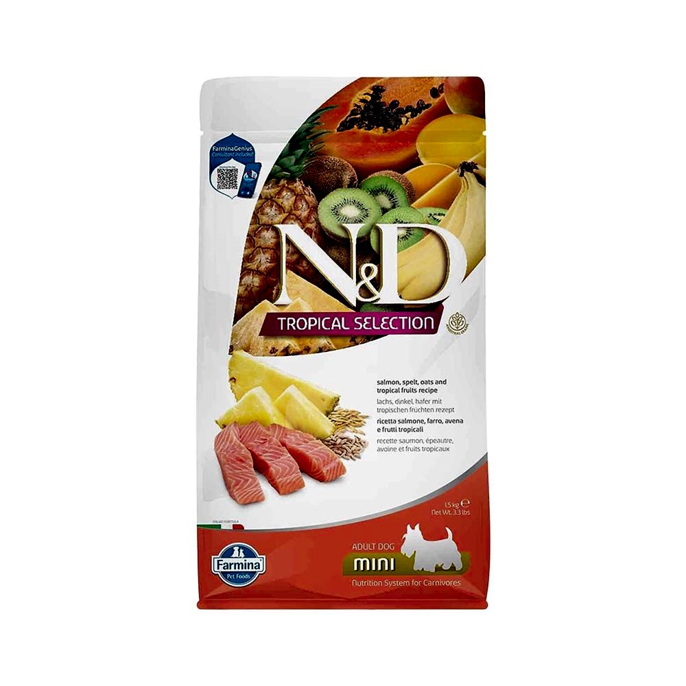 N&D Tropical Celection Somonlu Küçük Irk Yetişkin Köpek Maması (1,5 kg)