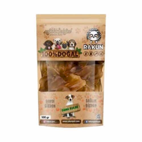 Rakun Kurutulmuş Dana Kulak Köpek Ödülü (100 g)