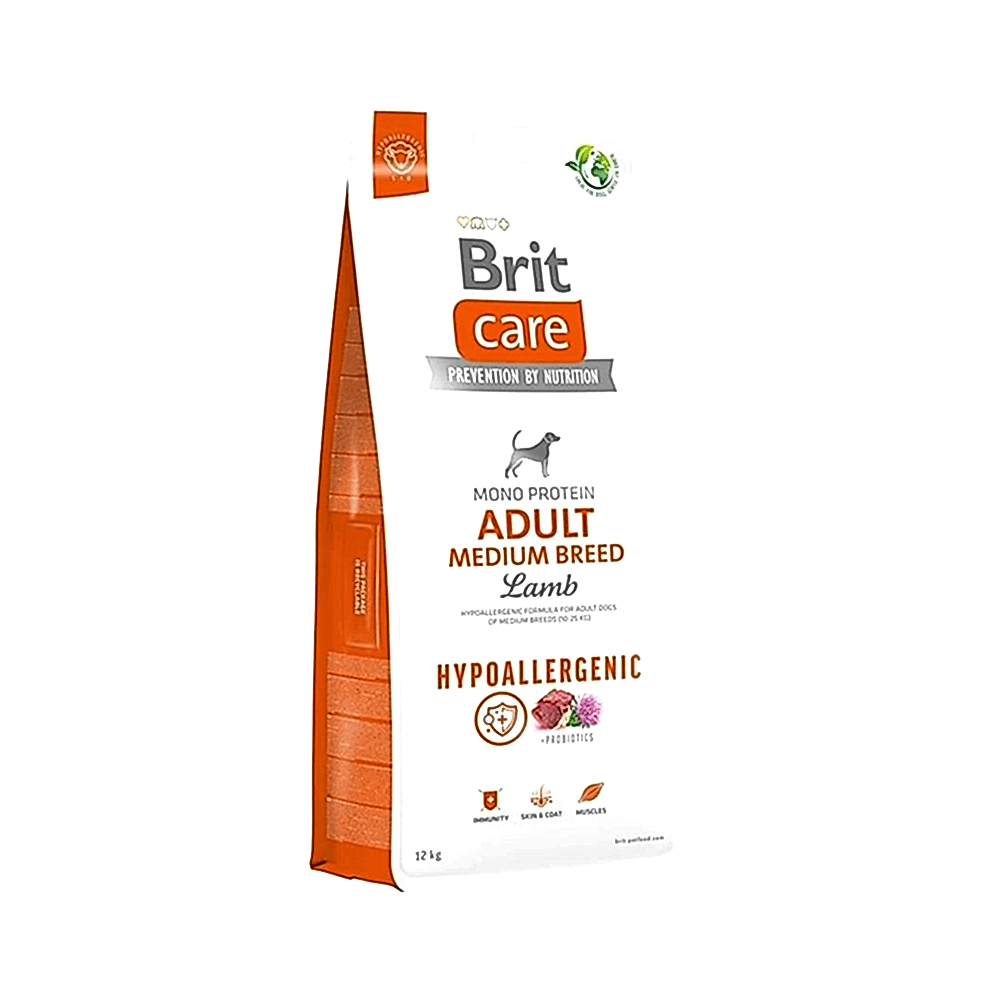 Brit Care Hypo-Allergenic Mono Protein Kuzu Etli ve Pirinçli Orta Irk Yetişkin Köpek Maması (12 kg)