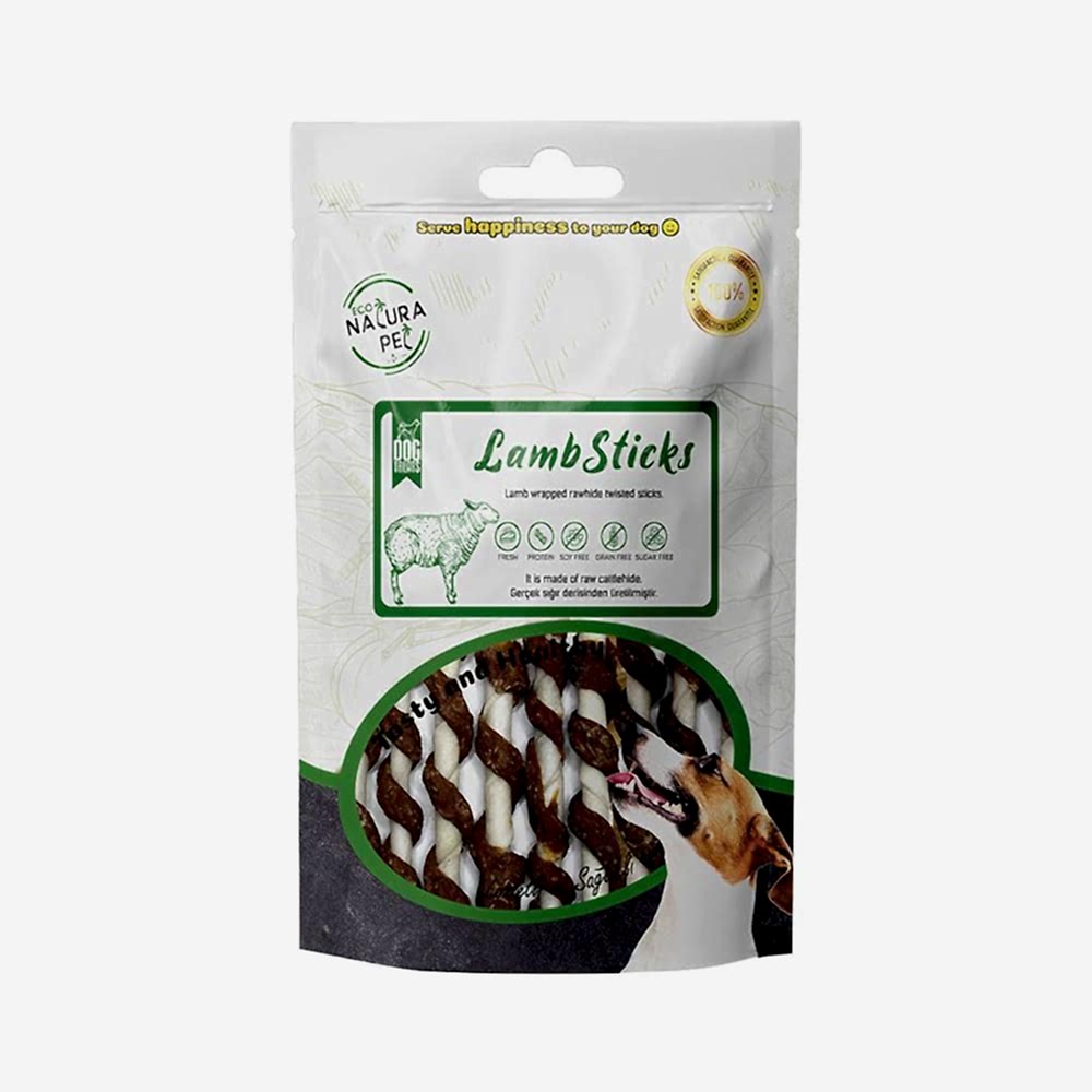Eco Natura Pet Lamb Sticks Kuzu Sargılı Stick Kemik Köpek Ödülü (100 g)