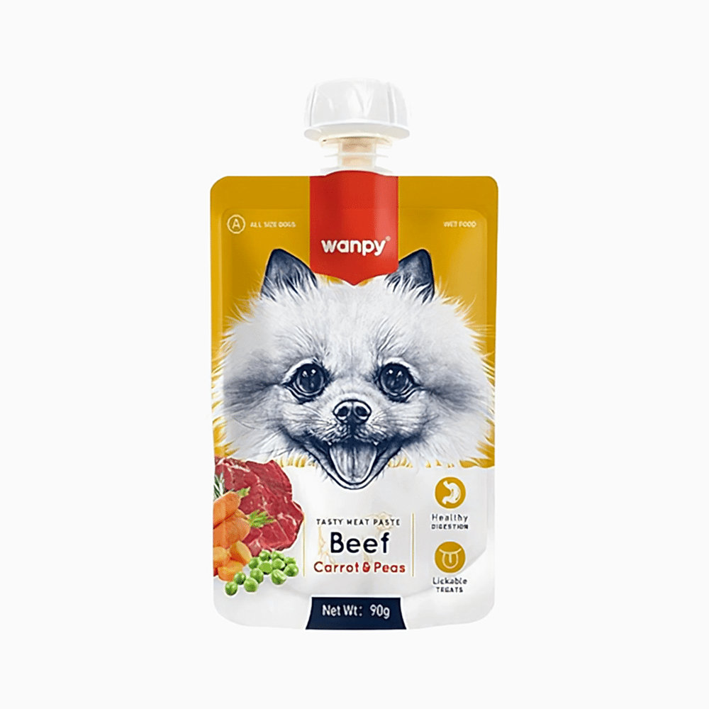 Wanpy Sığır Etli ve Havuçlu Ezme Köpek Maması (90 g)