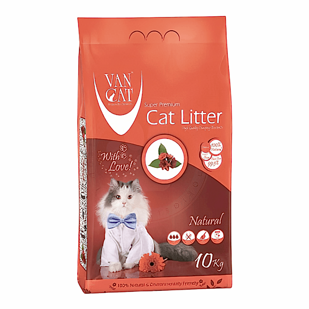 VanCat Bentonit Topaklanan Kokusuz İnce Taneli Kedi Kumu (10 kg)