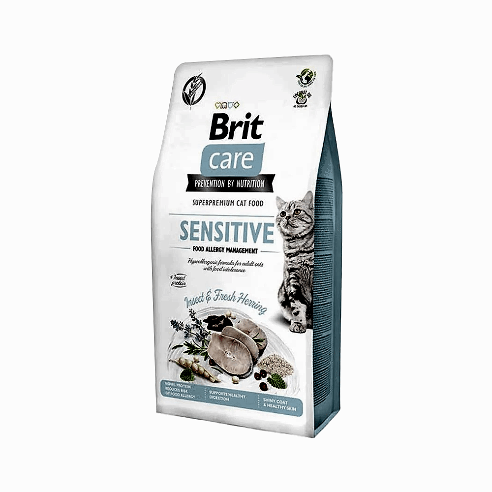 Brit Care Sensitive Hipoalerjenik Böcek Proteinli ve Ringa Balıklı Yetişkin Kedi Maması (7 kg)