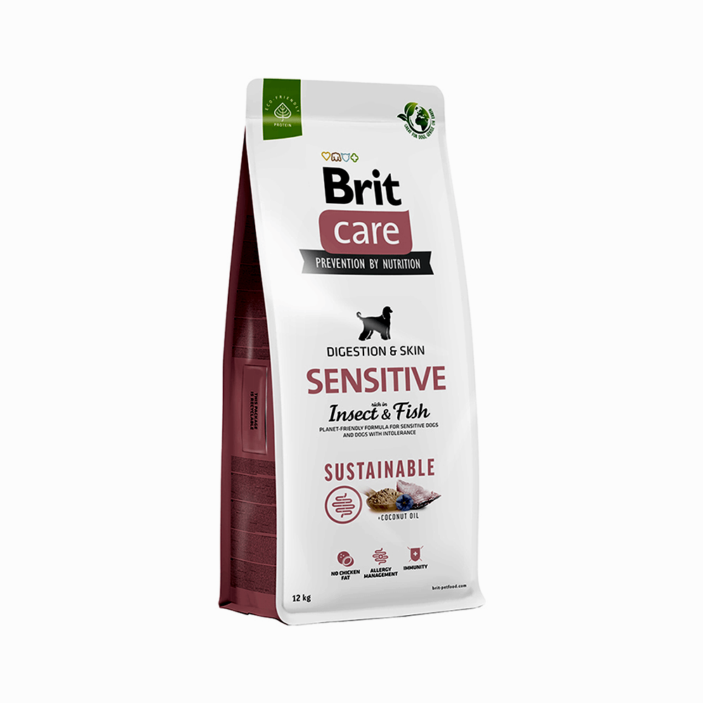 Brit Care Sensitive Balıklı Larva Proteinli Yetişkin Köpek Maması (12 kg)