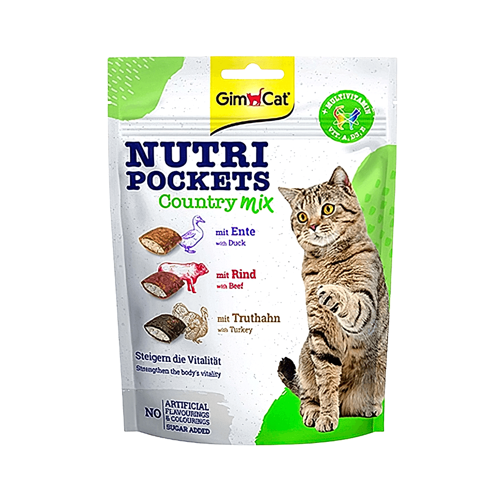 GimCat Nutri Pockets Country Mix Multivitaminli Kedi Ödülü (150 g)