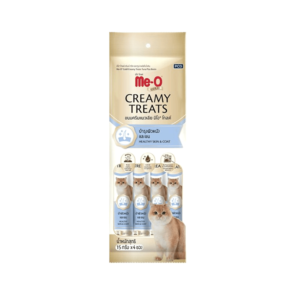 Me-O Creamy Treats Ton Balıklı ve Biotinli Kedi Ödül Maması (4 x 15 g)