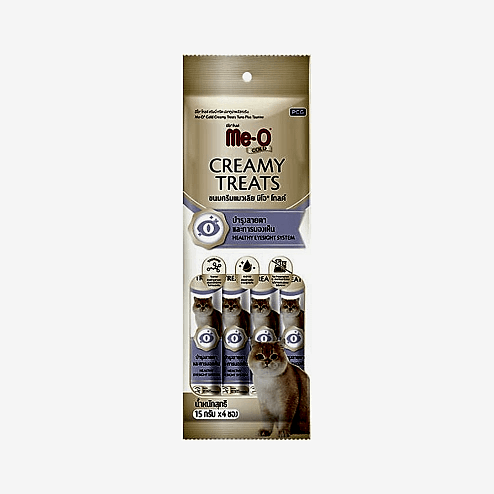 Me-O Creamy Treats Ton Balıklı ve Taurinli Kedi Ödül Maması (4 x 15 g)