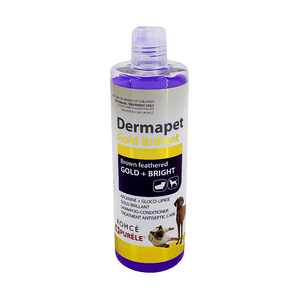 Puréle Dermapet Sarı Kahverengi Irk Kedi ve Köpek İçin Dermatolojik Etkili Kremli Şampuan (450 ml)