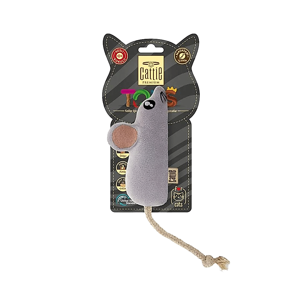 Cattie Matatabi İçerikli Fare Kedi Peluş Oyuncağı (11 cm)