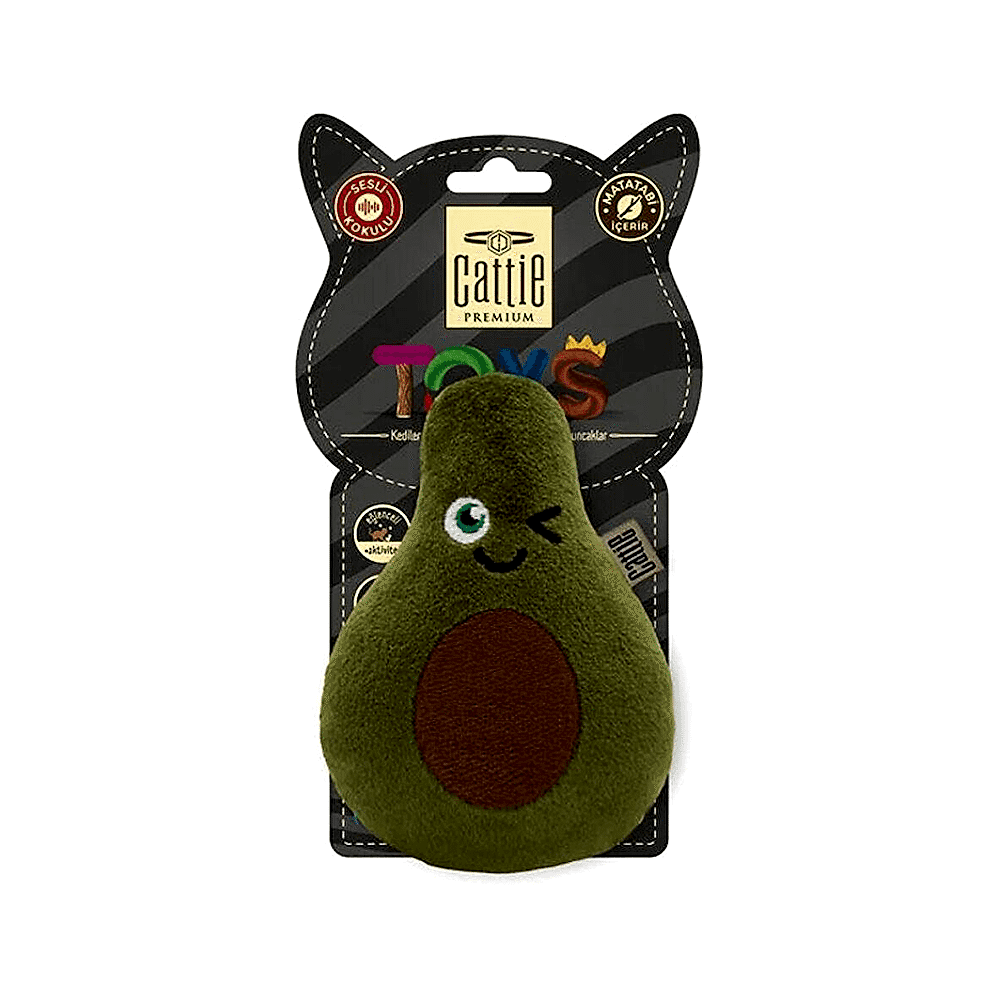 Cattie Matatabi İçerikli Kedi Oyuncağı Peluş Avokado (11 cm)