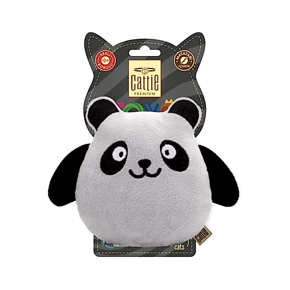 Cattie Matatabi İçerikli Kedi Oyuncağı Peluş Panda (15 cm)