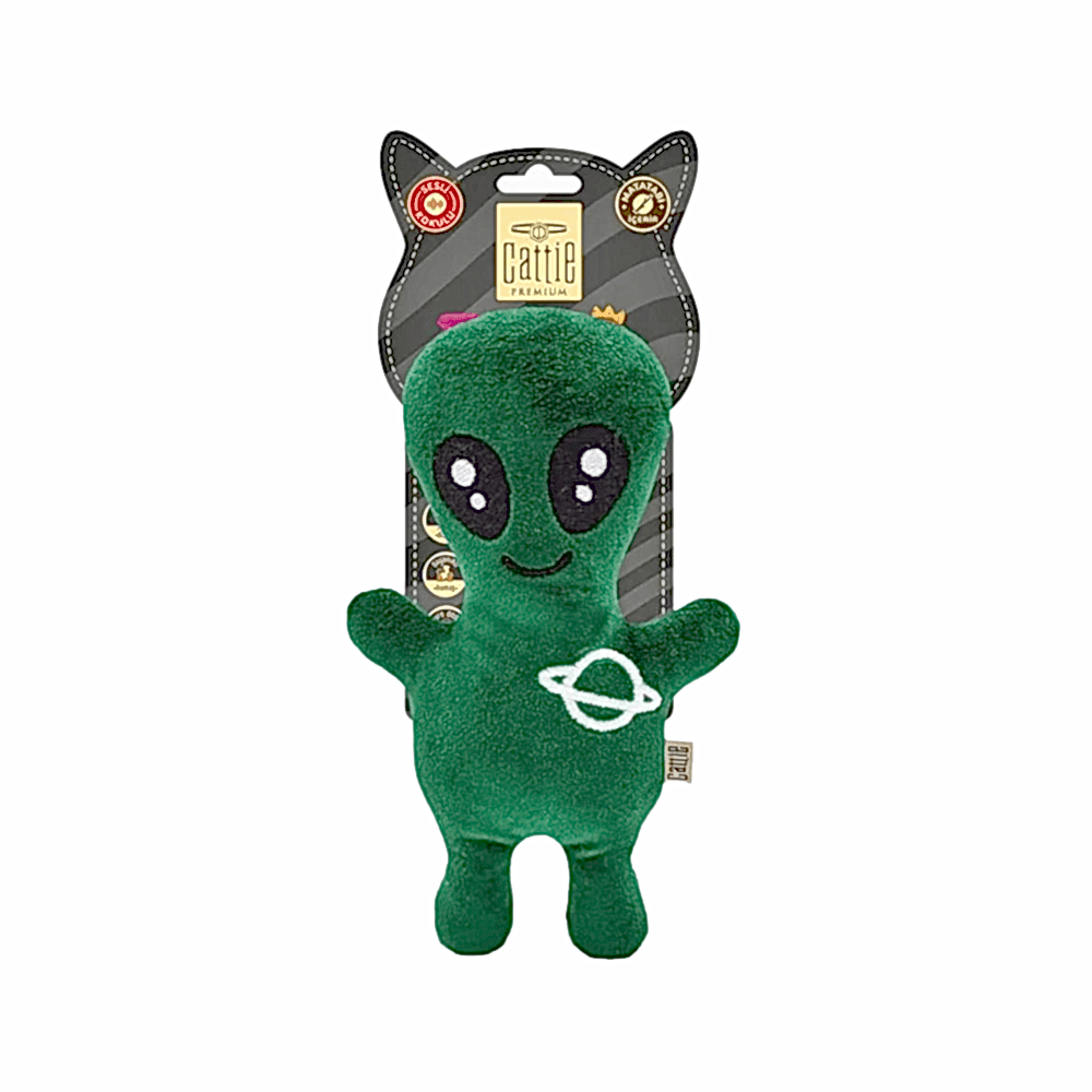 Cattie Matatabi İçerikli Kedi Oyuncağı Peluş Uzaylı (20 cm)