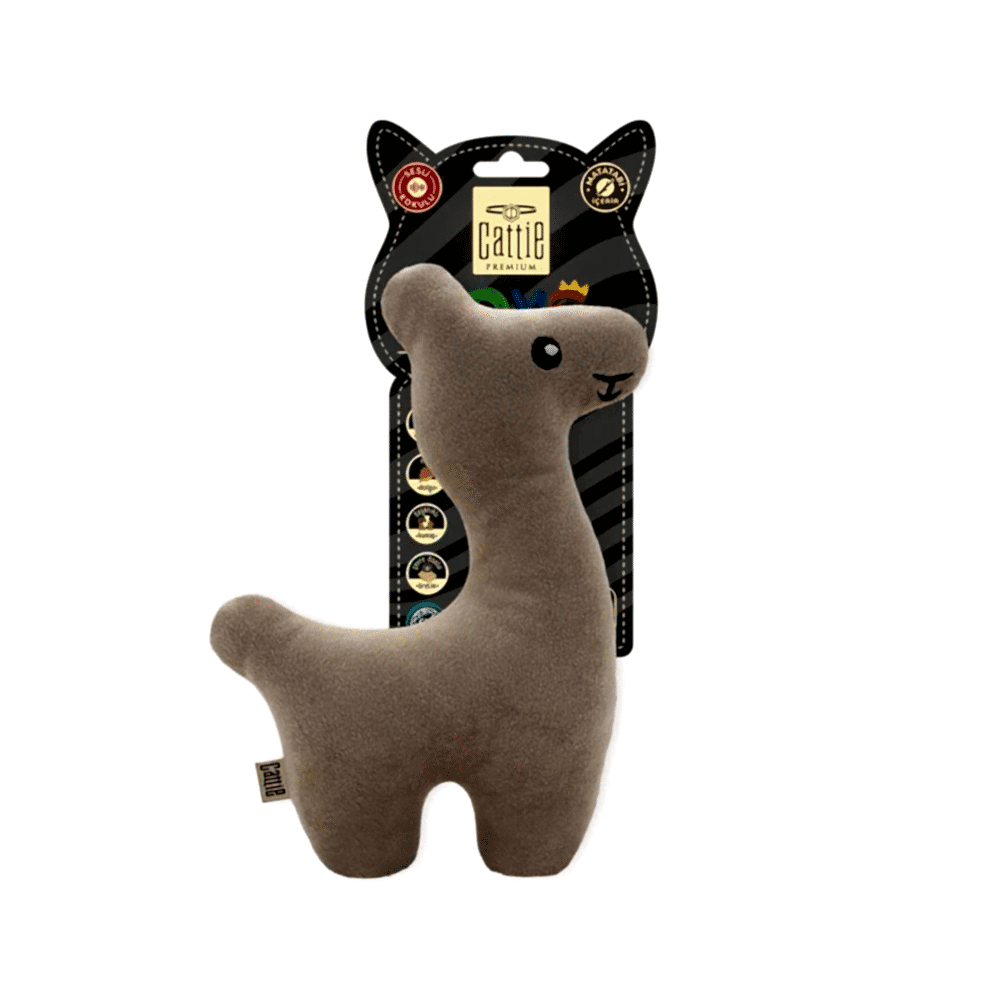 Cattie Matatabi İçerikli Kedi Oyuncağı Peluş Lama (20 cm)