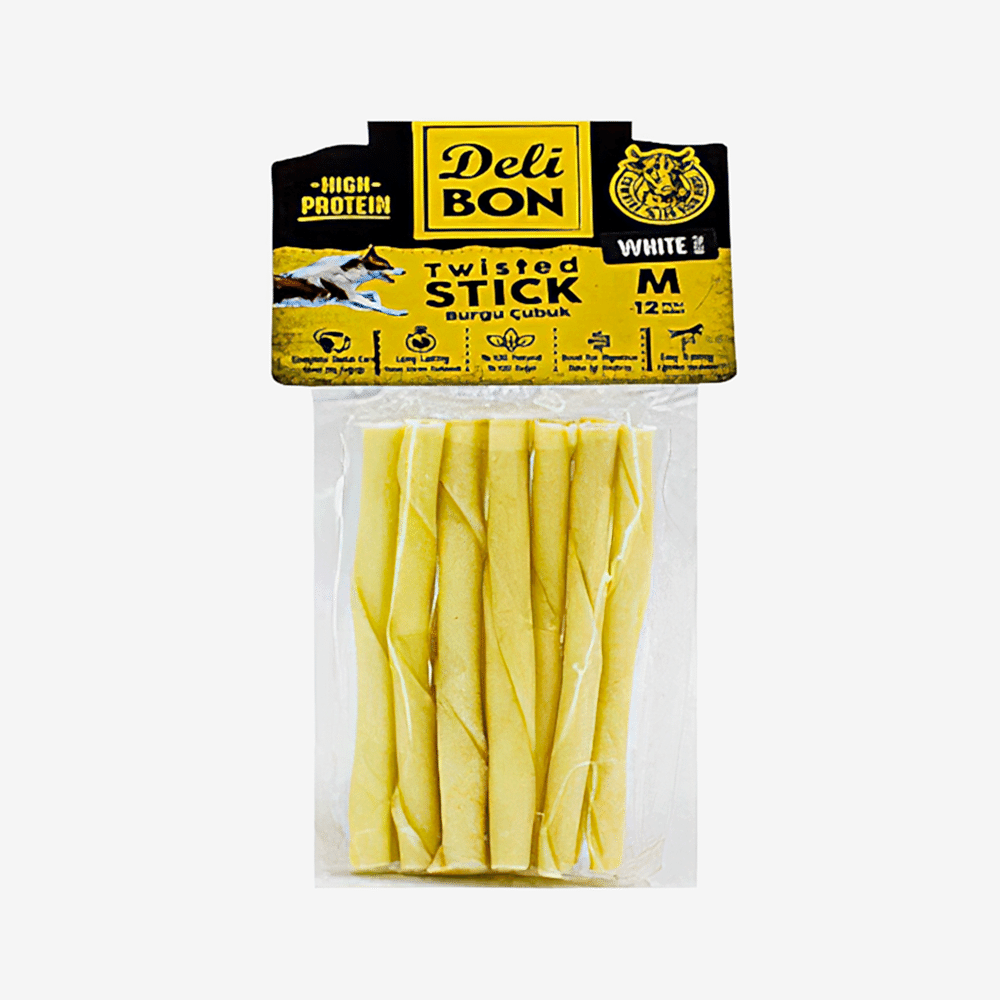 Deli Bon Kalın Burgu Çubuk Köpek Ödül Kemiği (12'li)