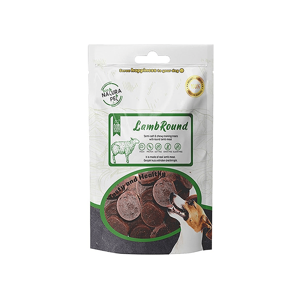 Eco Natura Pet Yumuşak Kuzu Etli Yuvarlak Köpek Ödülü (100 g)