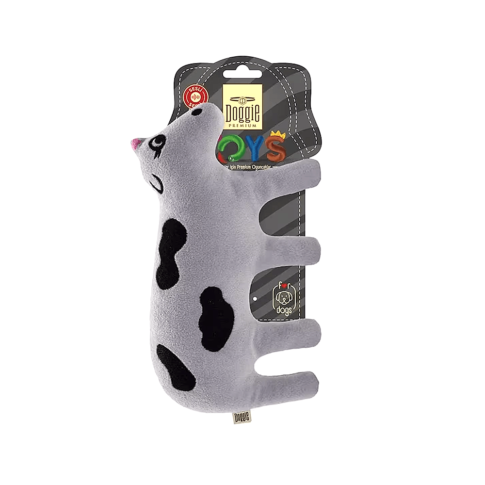 Doggie Peluş İnek Figürlü Köpek Oyuncağı (20 cm)