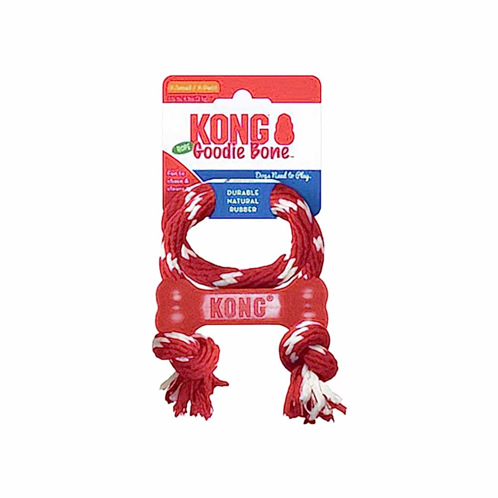 Kong Large Goodie Kemik Şeklinde İp Sallantılı Çok Amaçlı XSmall Köpek Oyuncağı