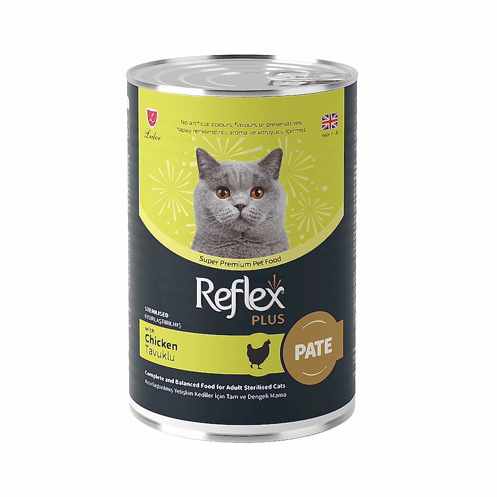 Reflex Plus Pate Tavuk Etli Kısırlaştırılmış Kedi Maması (395 g)