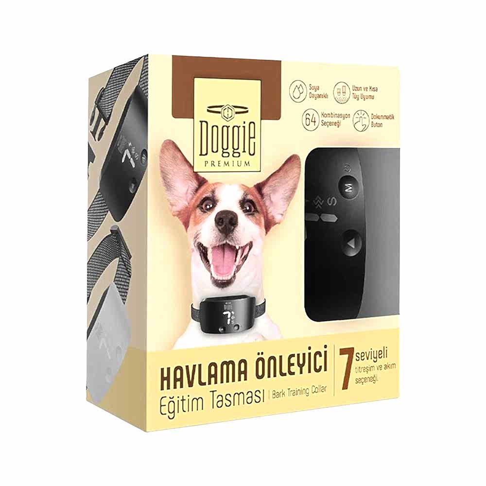 Doggie Havlama Önleyici Siyah Eğitim Tasması