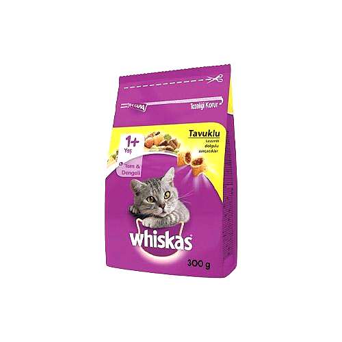 Whiskas Tavuk Etli ve Sebzeli Yetişkin Kedi Maması (300 g)