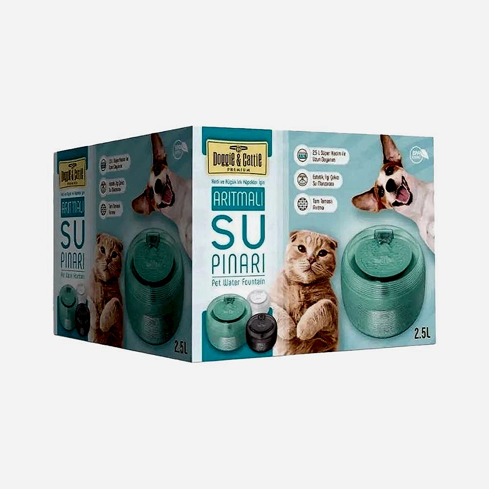 Cattie Kedi ve Köpekler İçin Klasik Model Su Pınarı (2,5 L)