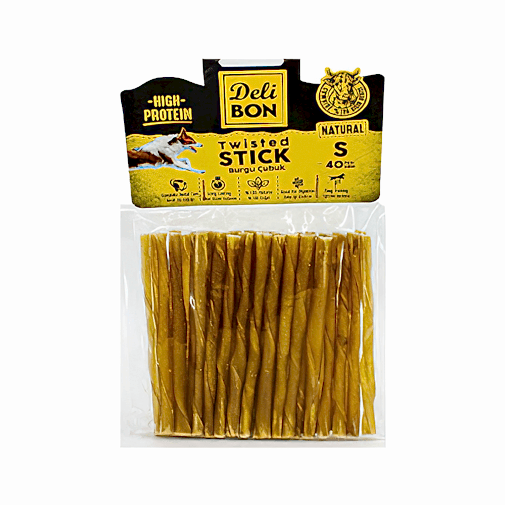 Deli Bon Burgu Çubuk İnce Köpek Ödül Kemiği (40'lı)