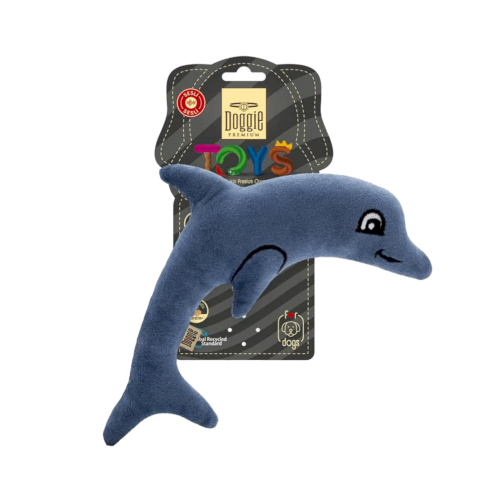 Doggie Peluş Yunus Figürlü Köpek Oyuncağı (20 cm)