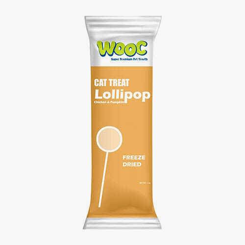 Wooc Tavuk ve Balkabak Aromalı Dondurularak Kurutulmuş Kedi Ödülü Lolipop 1.4 Gr