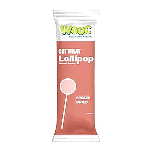 Wooc Tavuk ve Kızılcık Aromalı Dondurularak Kurutulmuş Kedi Ödülü Lolipop 1.4 Gr