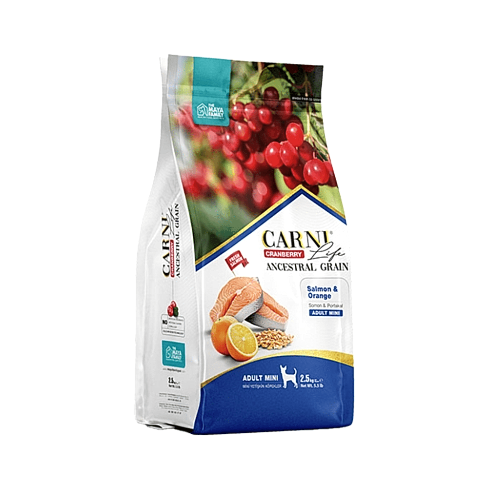 Carni Life Kızılcık Somonlu ve Portakallı Küçük Irk Yetişkin Köpek Maması (2,5 kg)