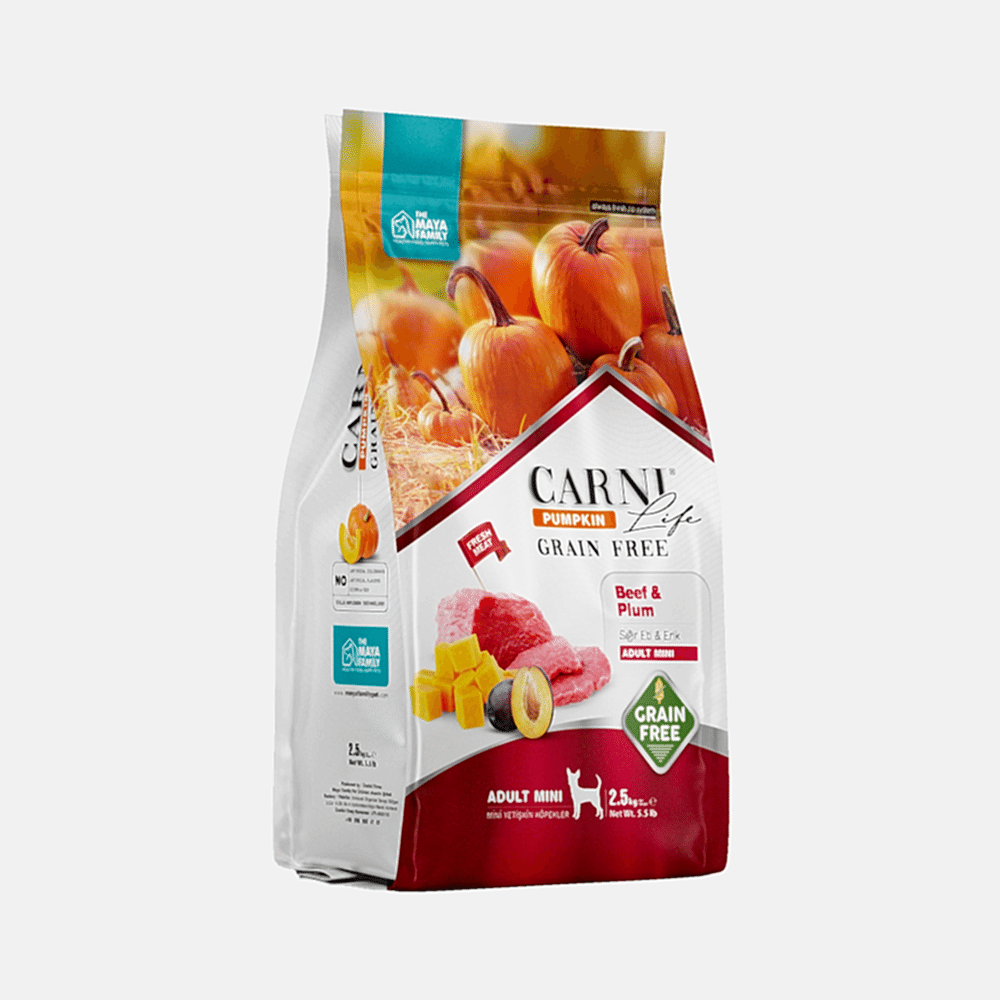 Carni Life Sığır Etli ve Erikli Yetişkin Köpek Maması (2,5 kg)
