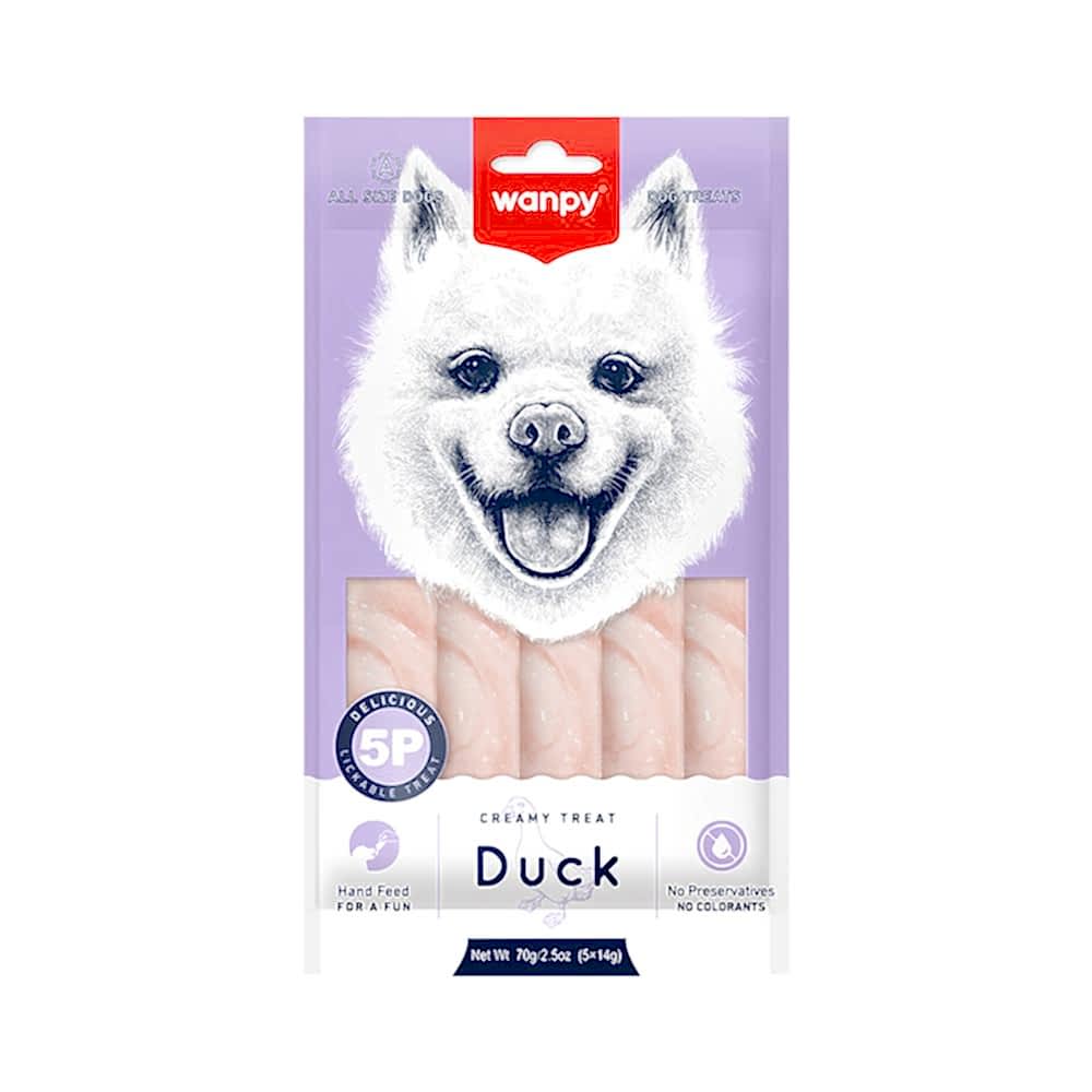 Wanpy Ördek Etli Krema Köpek Ödülü (5 x 14 g)