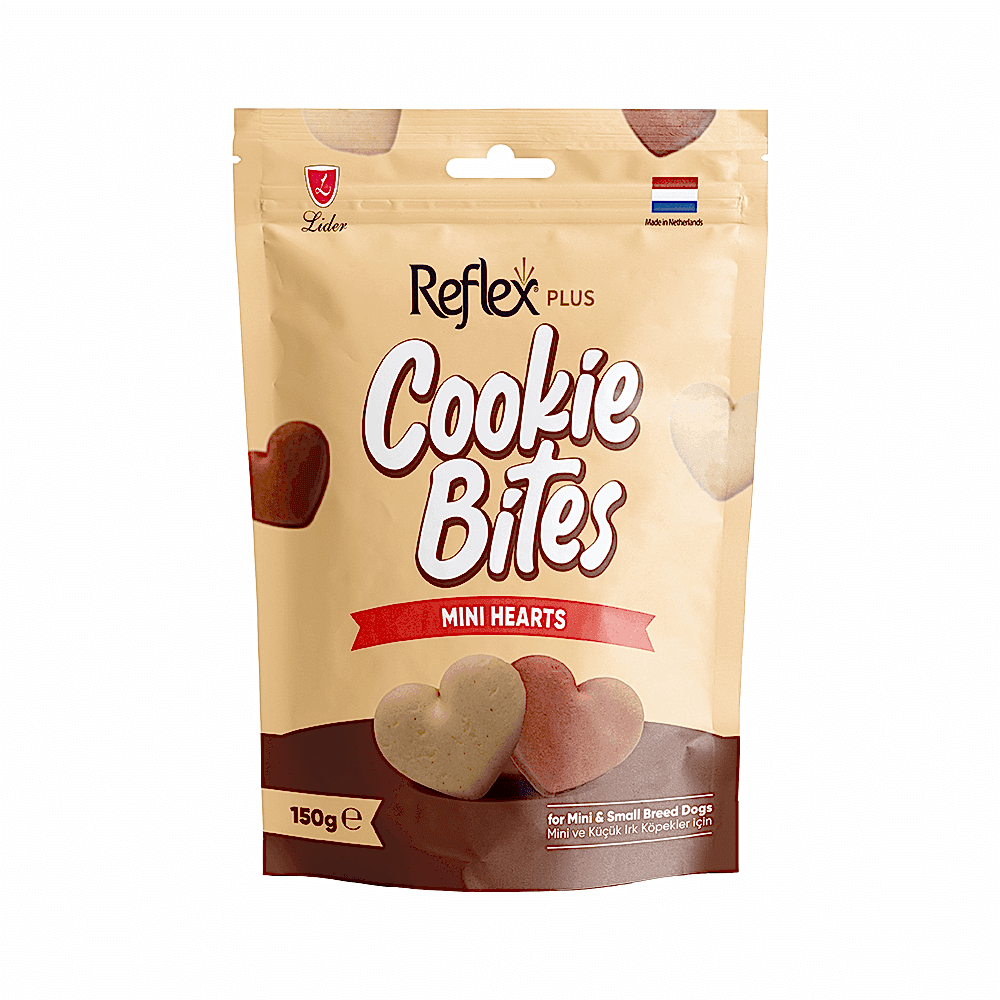 Reflex Plus Cookie Bites Mini Hearts Köpek Ödül Maması (150 g)