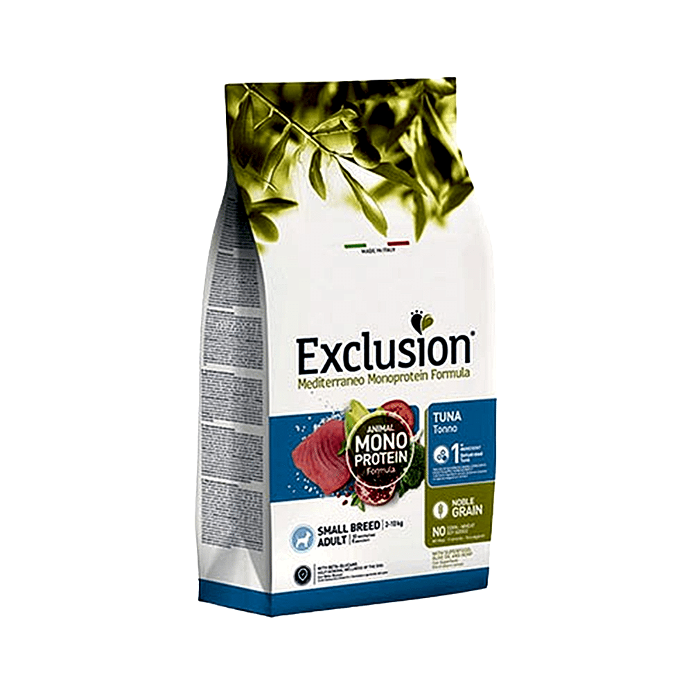 Exclusion Monoprotein Düşük Tahıllı Ton Balıklı ve Narlı Küçük Irk Yetişkin Köpek Maması (2 kg)