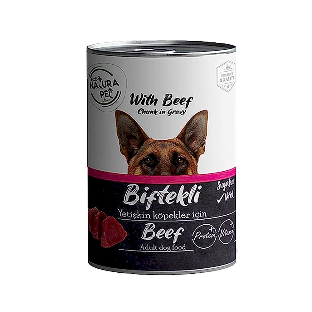 Eco Natura Pet Biftek Etli Yetişkin Köpek Konserve Maması (400 g)