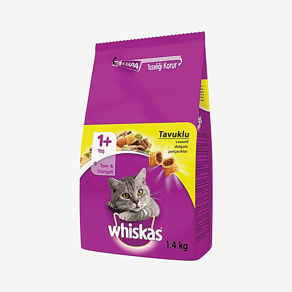 Whiskas Tavuk Etli ve Sebzeli Kedi Maması (1,4 kg)
