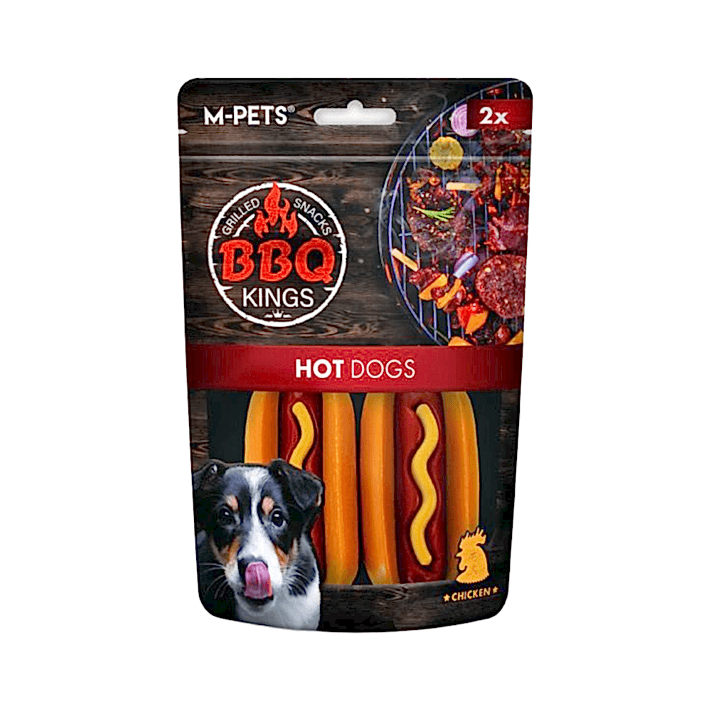 M-Pets BBQ Kings Hot Dogs Tavuk Etli Köpek Ödül Maması (135 g)